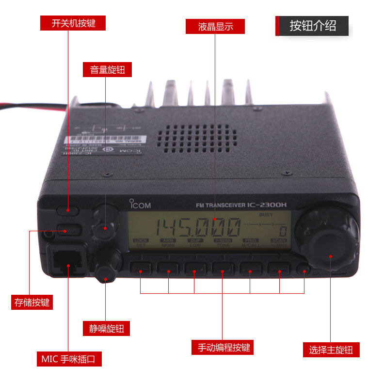 IC-2300H车载对讲机使用说明书